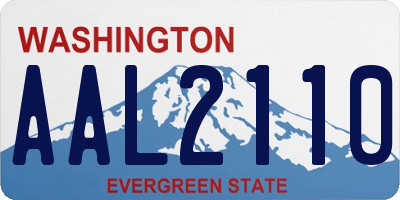 WA license plate AAL2110