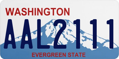 WA license plate AAL2111