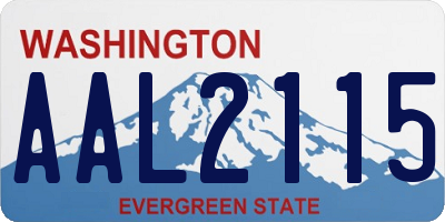 WA license plate AAL2115