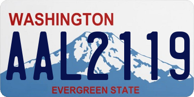 WA license plate AAL2119
