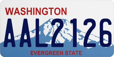 WA license plate AAL2126