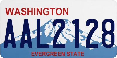 WA license plate AAL2128