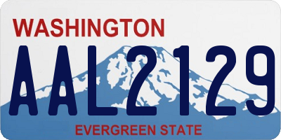 WA license plate AAL2129