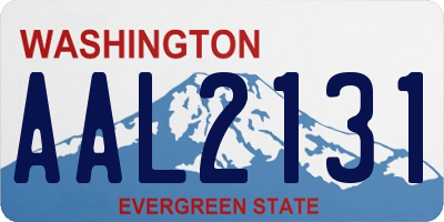 WA license plate AAL2131