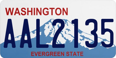 WA license plate AAL2135