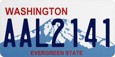 WA license plate AAL2141