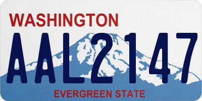 WA license plate AAL2147