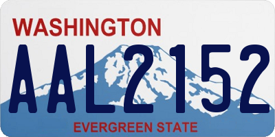 WA license plate AAL2152
