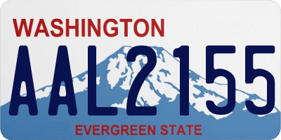 WA license plate AAL2155