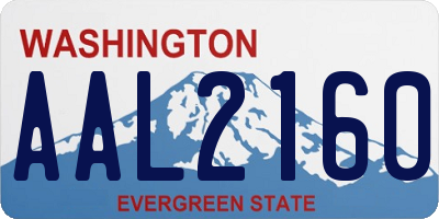 WA license plate AAL2160