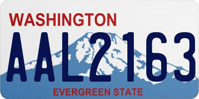 WA license plate AAL2163