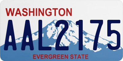 WA license plate AAL2175