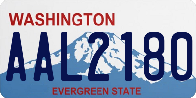 WA license plate AAL2180