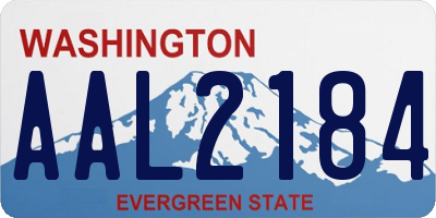 WA license plate AAL2184