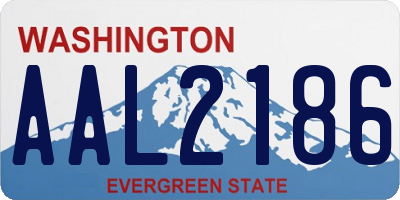 WA license plate AAL2186