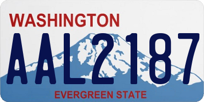 WA license plate AAL2187