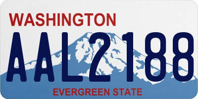 WA license plate AAL2188