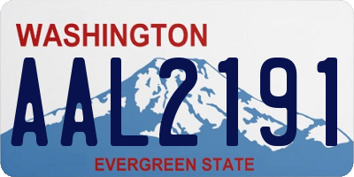 WA license plate AAL2191