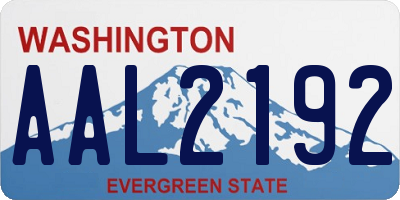 WA license plate AAL2192