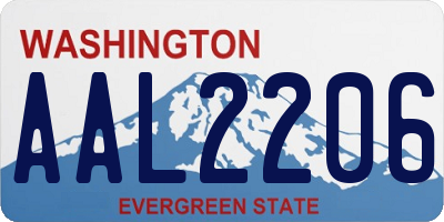 WA license plate AAL2206