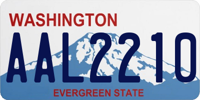 WA license plate AAL2210