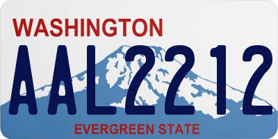 WA license plate AAL2212