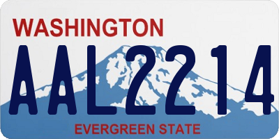 WA license plate AAL2214