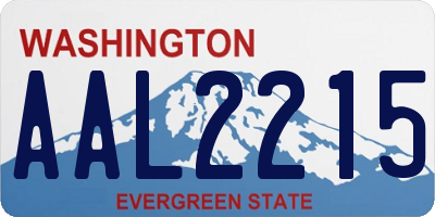 WA license plate AAL2215