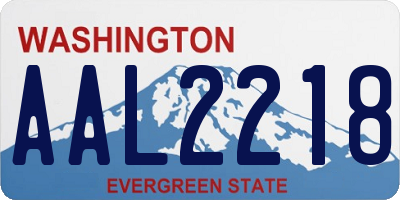 WA license plate AAL2218