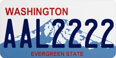 WA license plate AAL2222