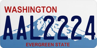 WA license plate AAL2224