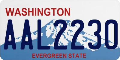 WA license plate AAL2230