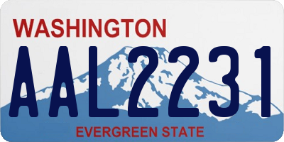 WA license plate AAL2231