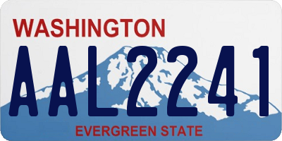 WA license plate AAL2241