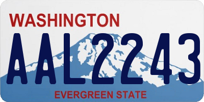 WA license plate AAL2243