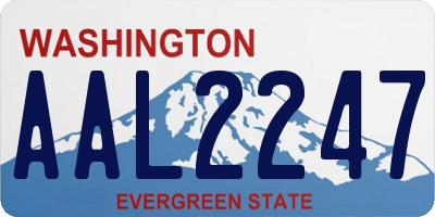 WA license plate AAL2247