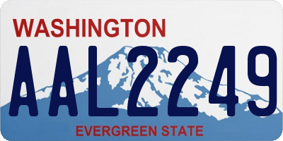 WA license plate AAL2249