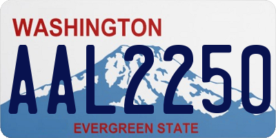 WA license plate AAL2250