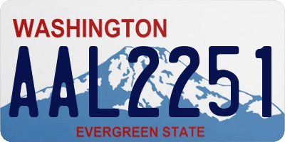 WA license plate AAL2251