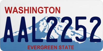 WA license plate AAL2252