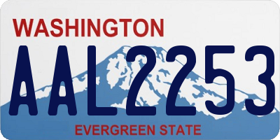 WA license plate AAL2253