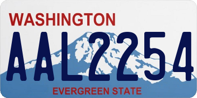 WA license plate AAL2254