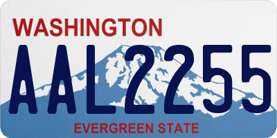 WA license plate AAL2255