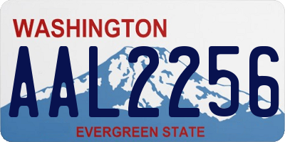 WA license plate AAL2256