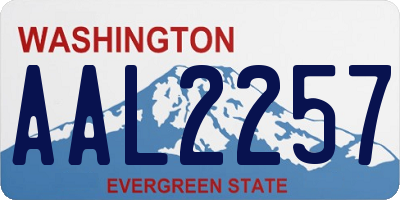 WA license plate AAL2257