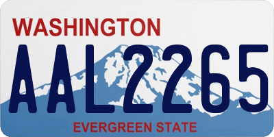 WA license plate AAL2265