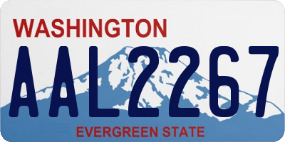 WA license plate AAL2267