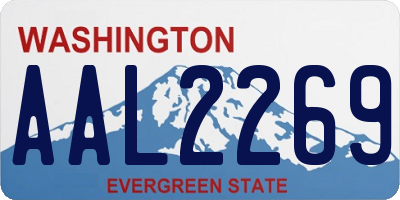 WA license plate AAL2269