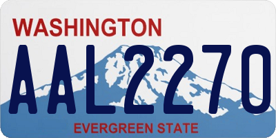 WA license plate AAL2270