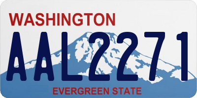 WA license plate AAL2271